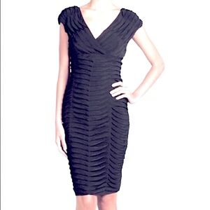 ADRIANNA PAPELL Black Tiered Dress